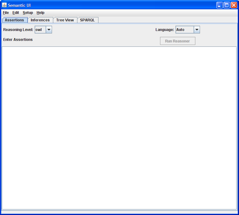 Initial view of Semantic UI