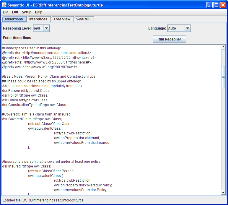 Initial view of Semantic UI