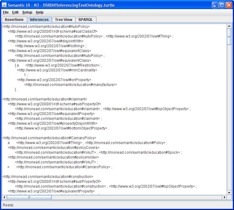 Initial view of Semantic UI