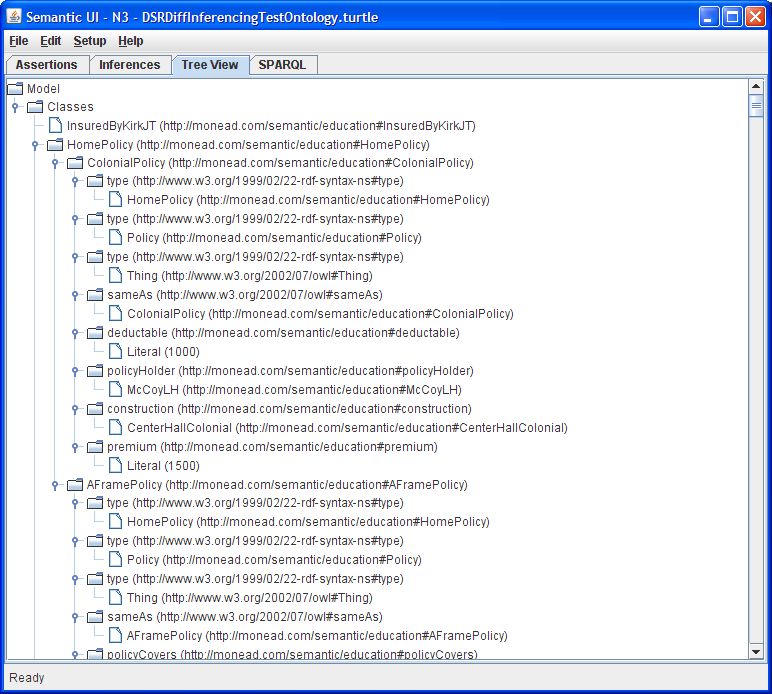 Initial view of Semantic UI
